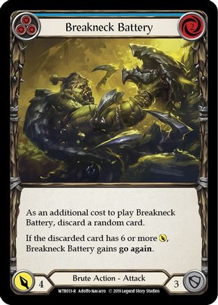 Breakneck Battery (Blue) (WTR013) 1st Edition Rainbow Foil