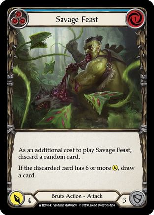 Savage Feast (Blue) (WTR016) 1st Edition