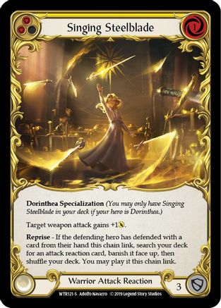 Singing Steelblade (WTR121) 1st Edition Rainbow Foil