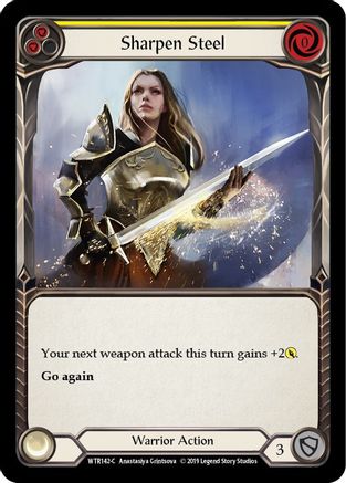 Sharpen Steel (Yellow) (WTR142) 1st Edition Rainbow Foil