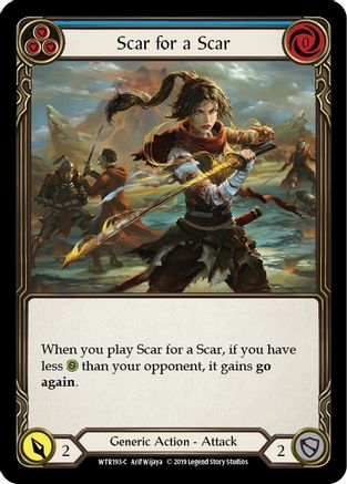 Scar for a Scar (Blue) (WTR193) 1st Edition Rainbow Foil