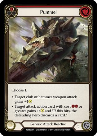 Pummel (Red) (WTR206) 1st Edition Rainbow Foil