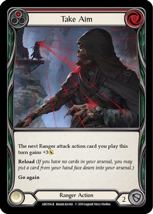 Take Aim (Red) (ARC054) 1st Edition Rainbow Foil
