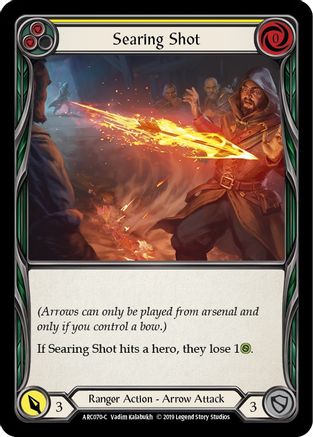 Searing Shot (Yellow) (ARC070) Unlimited Edition Rainbow Foil