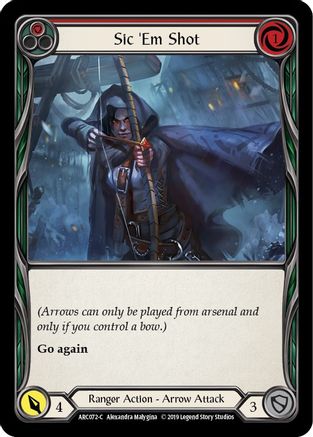 Sic 'Em Shot (Red) (ARC072) Unlimited Edition Rainbow Foil
