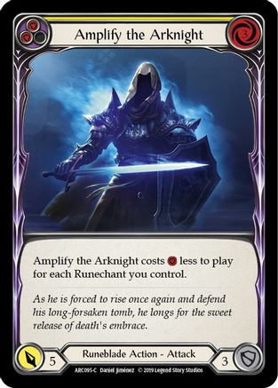 Amplify the Arknight (Yellow) (ARC095) 1st Edition Rainbow Foil