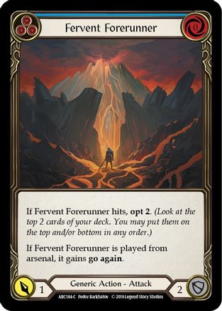 Fervent Forerunner (Blue) (ARC184) 1st Edition Rainbow Foil