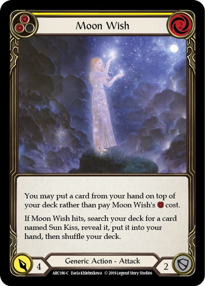 Moon Wish (Yellow) (ARC186) Unlimited Edition Rainbow Foil