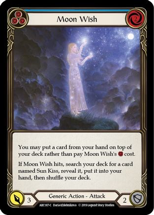 Moon Wish (Blue) (ARC187) 1st Edition Rainbow Foil