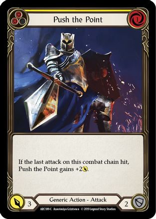 Push the Point (Yellow) (ARC189) 1st Edition Rainbow Foil