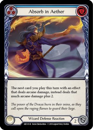 Absorb in Aether (Blue) (ARC125) 1st Edition Rainbow Foil