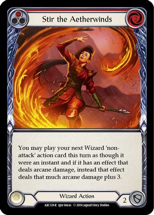 Stir the Aetherwinds (Red) (ARC129) Unlimited Edition Rainbow Foil