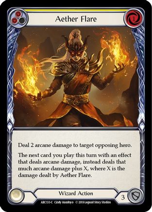 Aether Flare (Yellow) (ARC133) Unlimited Edition Rainbow Foil