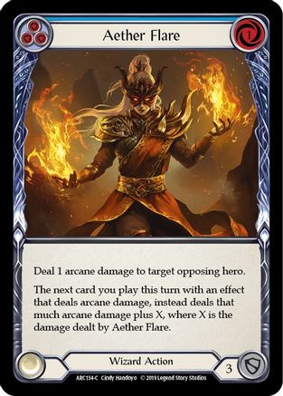 Aether Flare (Blue) (ARC134) 1st Edition Rainbow Foil