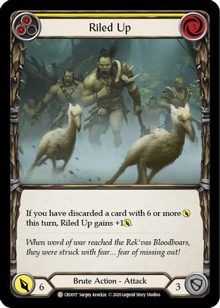 Riled Up (Yellow) (CRU017) Unlimited Edition Rainbow Foil