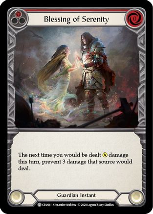 Blessing of Serenity (Red) (CRU041) 1st Edition Rainbow Foil
