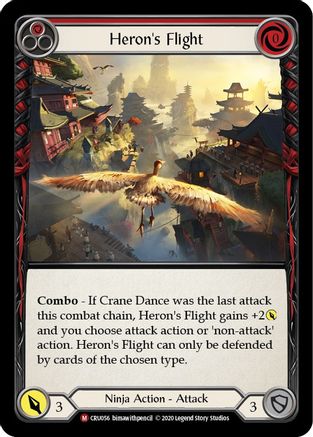 Heron's Flight (CRU056) Unlimited Edition Rainbow Foil