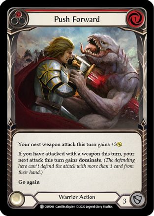 Push Forward (Red) (CRU094) 1st Edition Rainbow Foil