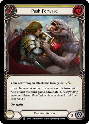 Push Forward (Yellow) (CRU095) 1st Edition Rainbow Foil