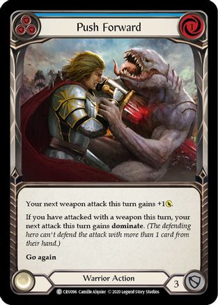 Push Forward (Blue) (CRU096) Unlimited Edition Rainbow Foil