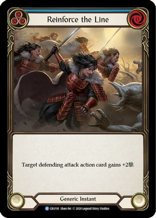 Reinforce the Line (Blue) (CRU191) Unlimited Edition Rainbow Foil