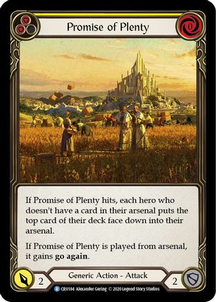 Promise of Plenty (Yellow) (CRU184) 1st Edition Rainbow Foil