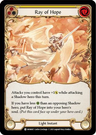 Ray of Hope (MON087) 1st Edition Rainbow Foil