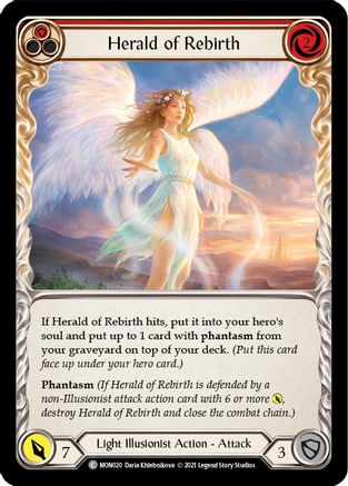 Herald of Rebirth (Red) (MON020) Unlimited Edition Rainbow Foil