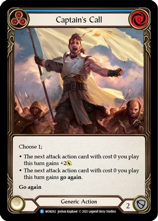 Captain's Call (Blue) (MON262) Unlimited Edition Rainbow Foil
