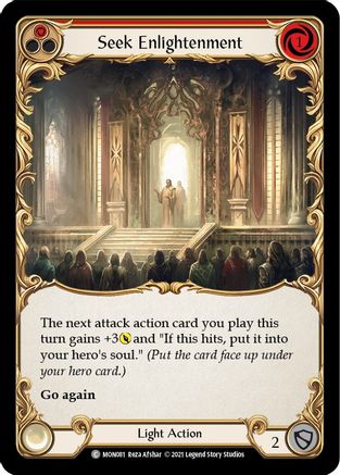 Seek Enlightenment (Red) (MON081) 1st Edition Rainbow Foil