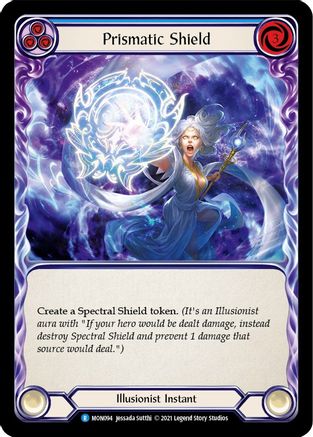 Prismatic Shield (Blue) (MON094) 1st Edition Rainbow Foil