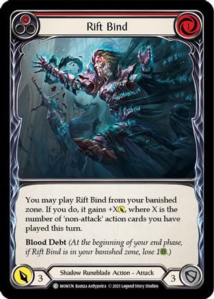 Rift Bind (Red) (MON174) Unlimited Edition Rainbow Foil