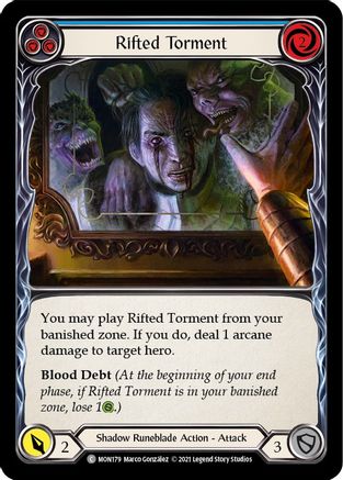 Rifted Torment (Blue) (MON179) 1st Edition Rainbow Foil