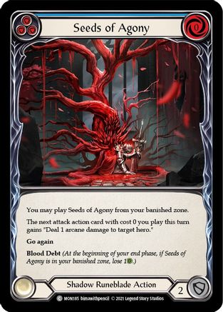 Seeds of Agony (Blue) (MON185) Unlimited Edition Rainbow Foil
