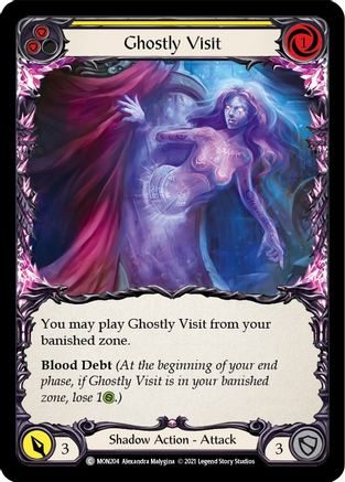 Ghostly Visit (Yellow) (MON204) 1st Edition Rainbow Foil