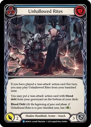 Unhallowed Rites (Blue) (MON161) 1st Edition
