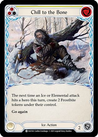 Chill to the Bone (Yellow) (ELE164) Unlimited Edition Rainbow Foil