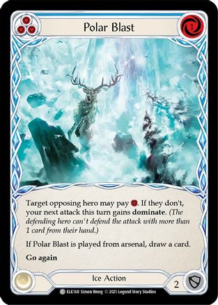 Polar Blast (Blue) (ELE168) 1st Edition Rainbow Foil