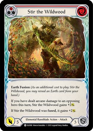 Stir the Wildwood (Red) (ELE082) Unlimited Edition Rainbow Foil