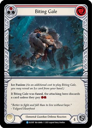 Biting Gale (Red) (ELE007) 1st Edition Rainbow Foil