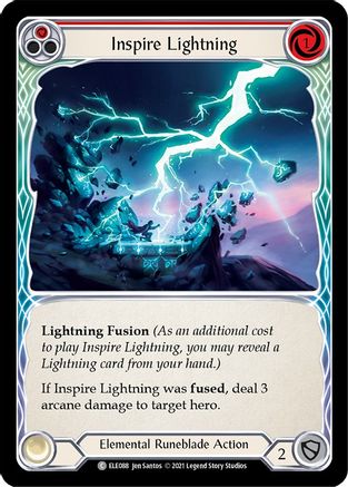 Inspire Lightning (Red) (ELE088) Unlimited Edition Rainbow Foil