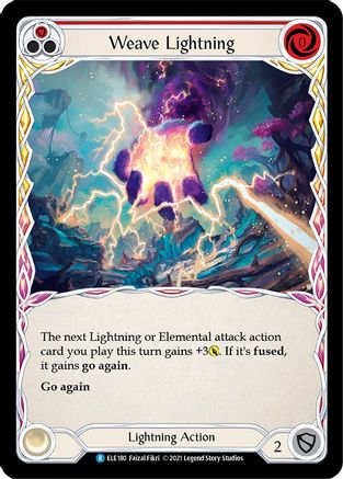 Weave Lightning (Red) (ELE180) 1st Edition Rainbow Foil