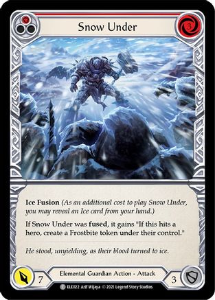 Snow Under (Red) (ELE022) Unlimited Edition Rainbow Foil