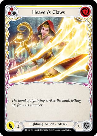 Heaven's Claws (Yellow) (ELE193) 1st Edition Rainbow Foil