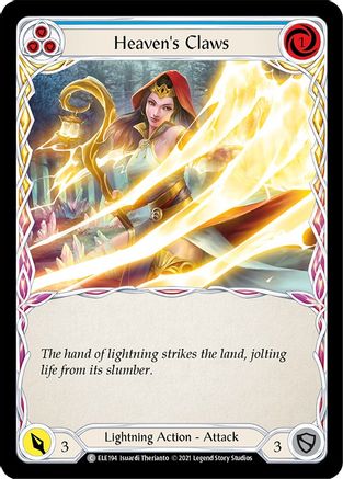 Heaven's Claws (Blue) (ELE194) Unlimited Edition Rainbow Foil