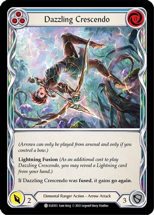 Dazzling Crescendo (Blue) (ELE055) Unlimited Edition Rainbow Foil