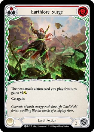 Earthlore Surge (Red) (ELE137) Unlimited Edition Rainbow Foil