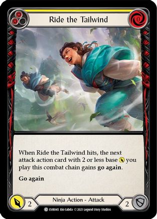 Ride the Tailwind (Yellow) (EVR045) 1st Edition Rainbow Foil