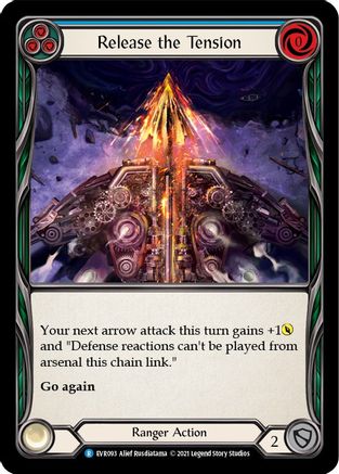 Release the Tension (Blue) (EVR093) 1st Edition Rainbow Foil