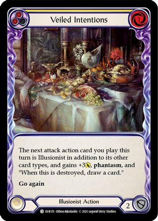 Veiled Intentions (Yellow) (EVR151) 1st Edition Rainbow Foil